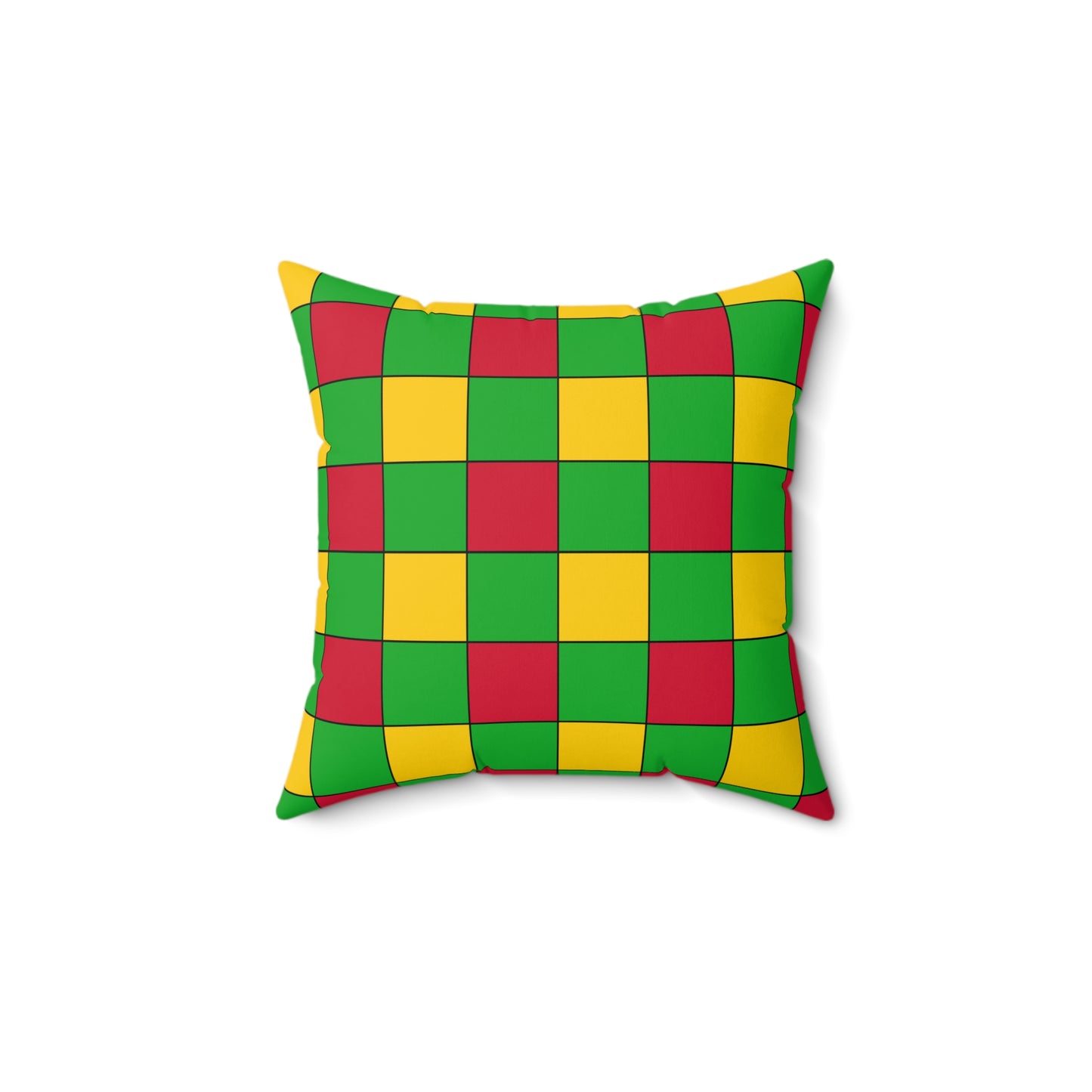 Sao Tome And Principe Retro Check Cushion Pillow