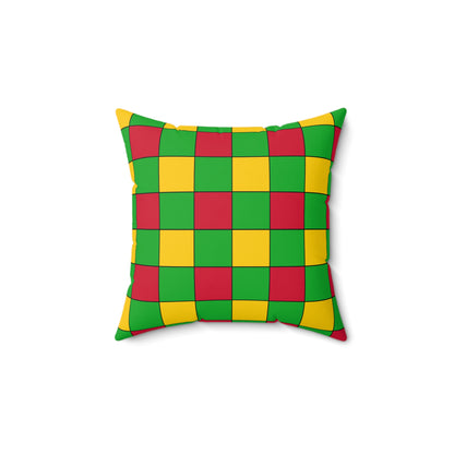 Sao Tome And Principe Retro Check Cushion Pillow