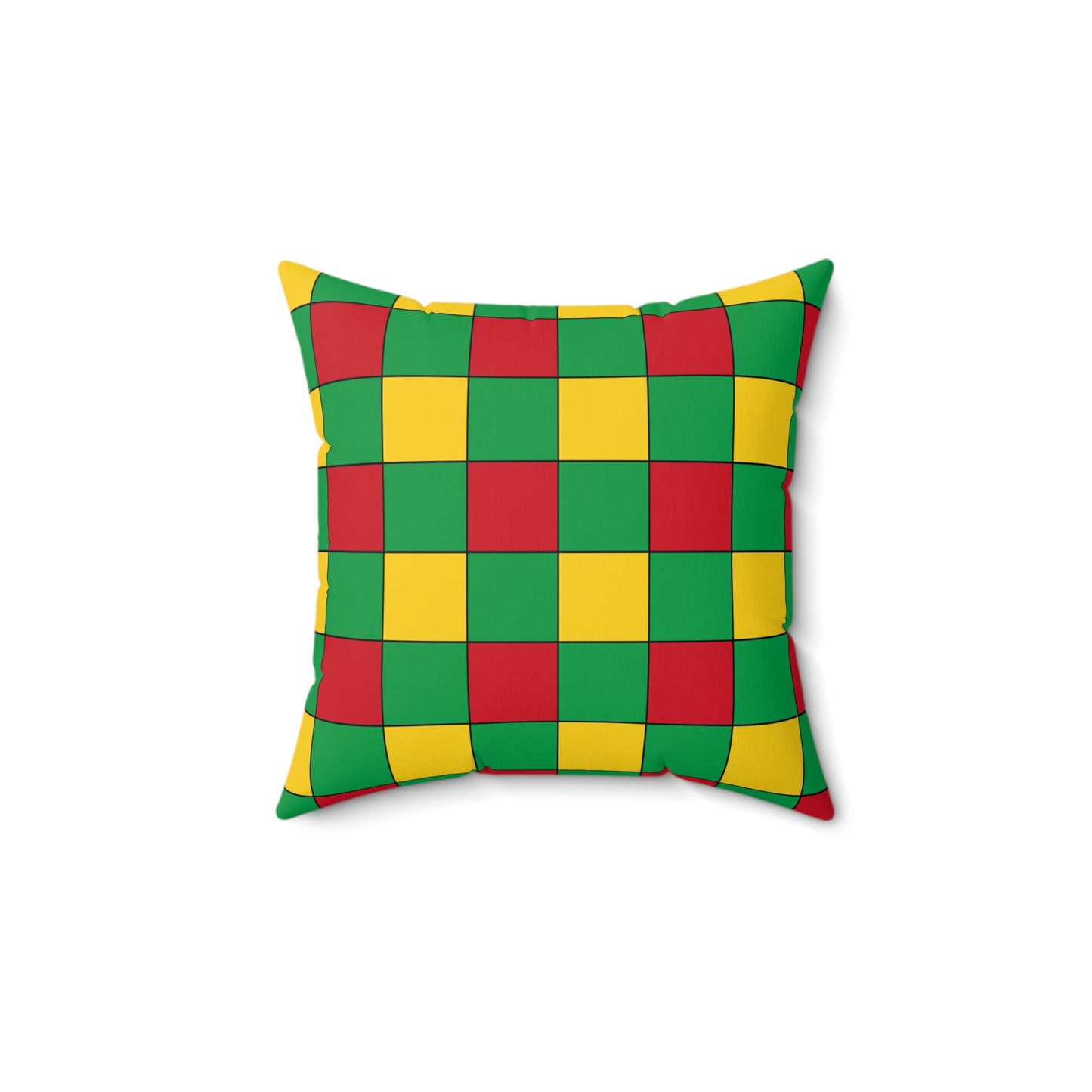 Guinea Bissau Retro Check Cushion Pillow