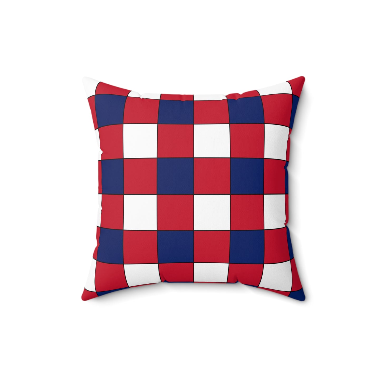 Saint Helena, Ascension And Tristan Da Cunha Retro Check Cushion Pillow