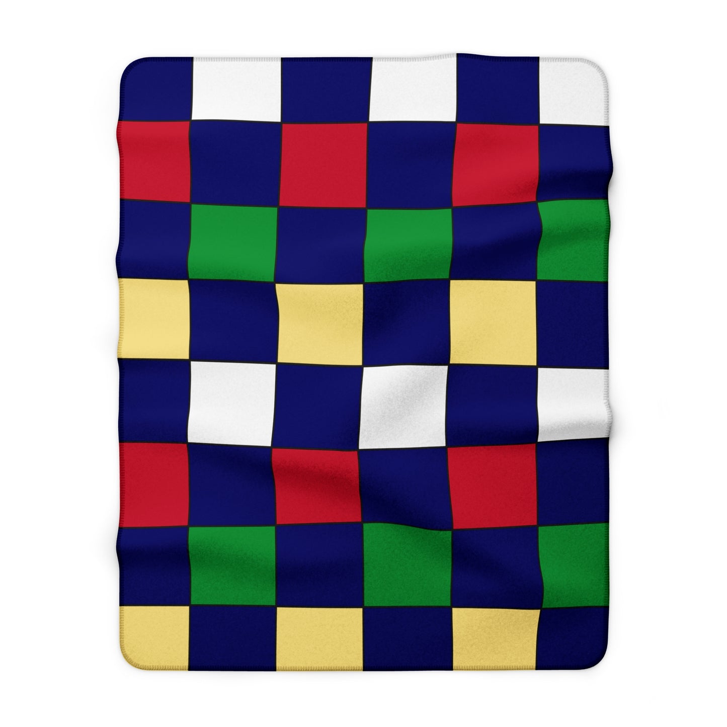 Cayman Islands Retro Check Blanket Throw