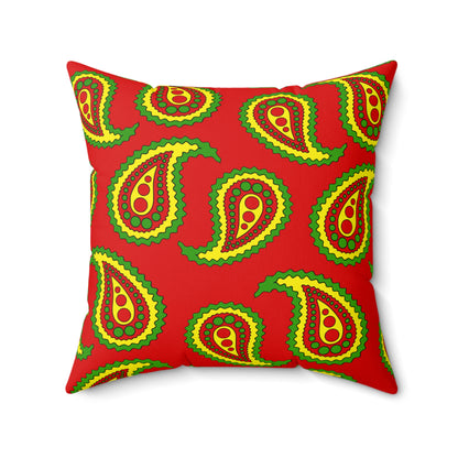 Burkina Faso Retro Paisley Cushion Pillow