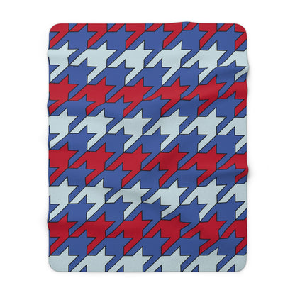 Guam Retro Houndstooth Blanket Throw