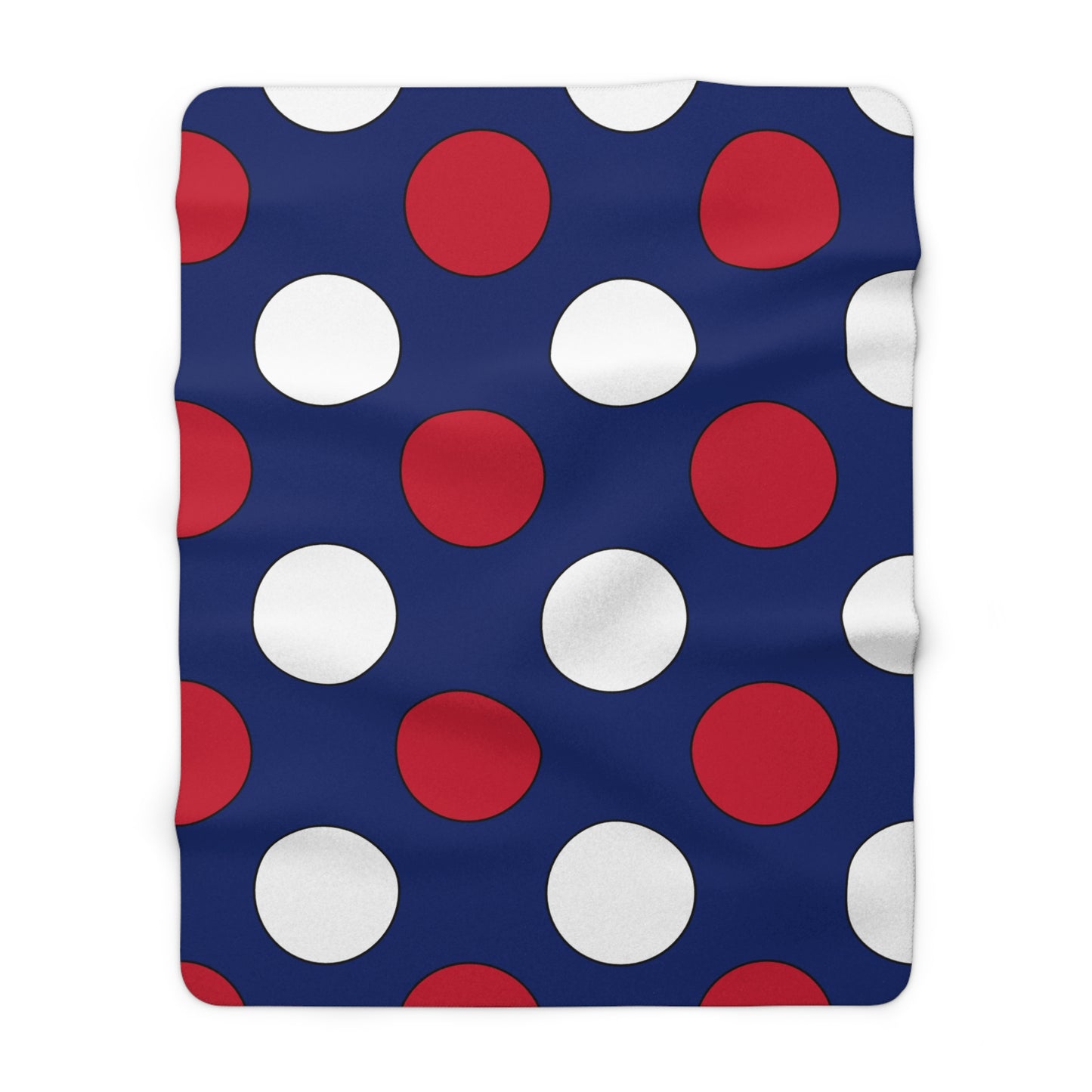 Ascension Island Retro Polka Dots Blanket Throw