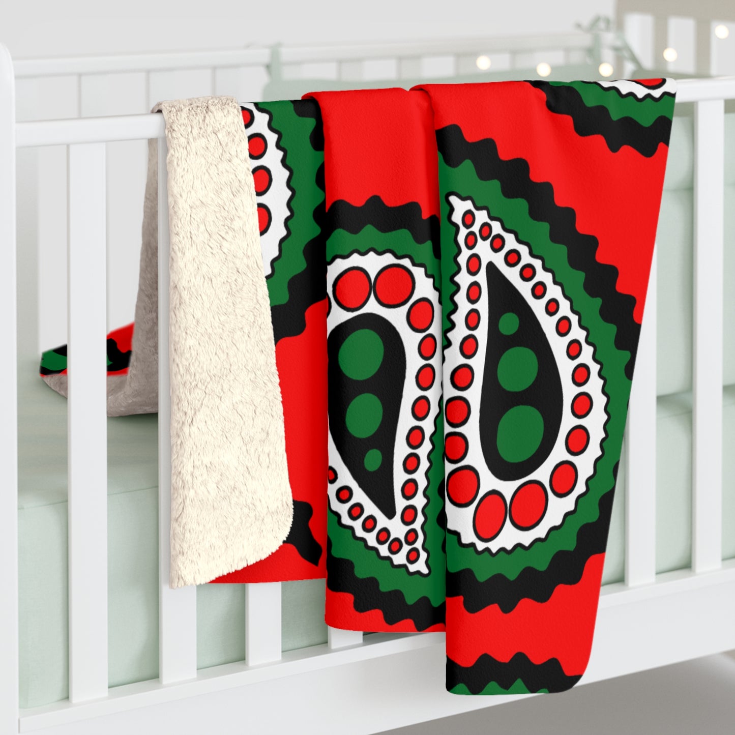 United Arab Emirates Retro Paisley Blanket Throw