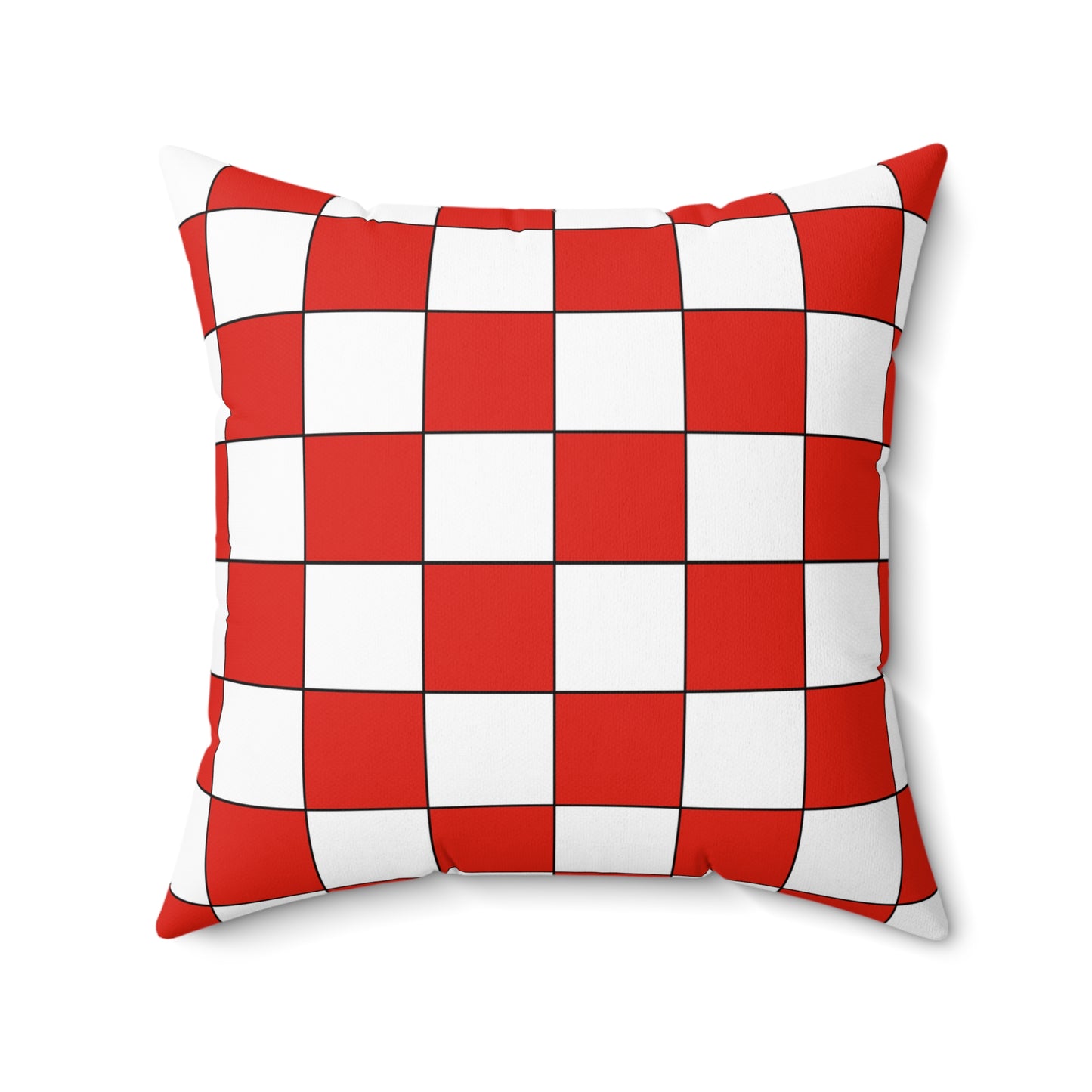 French Polynesia Retro Check Cushion Pillow