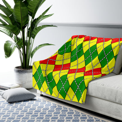 Mali Retro Argyle Blanket Throw