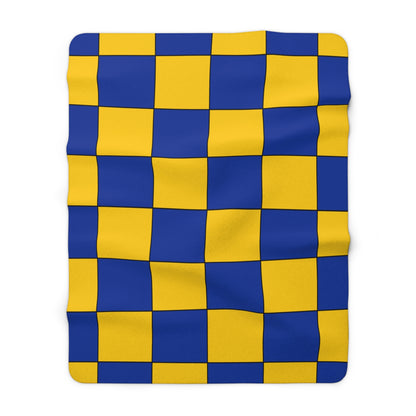 European Union Retro Check Blanket Throw