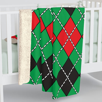 Martinique Retro Argyle Blanket Throw