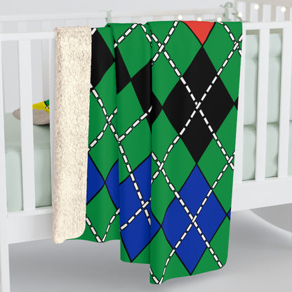 New Caledonia Retro Argyle Blanket Throw