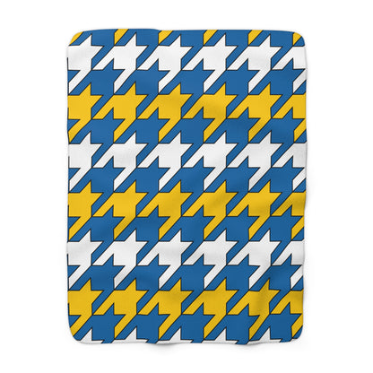 Canary Islands Retro Houndstooth Blanket Throw