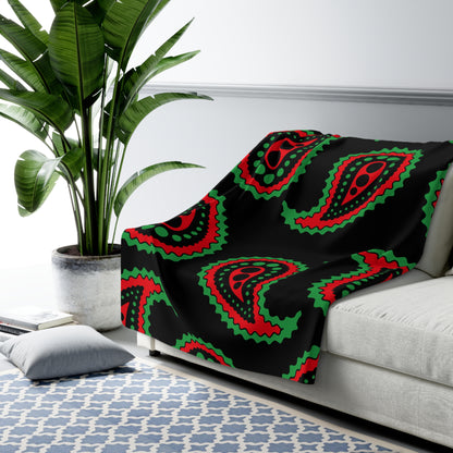Libya Retro Paisley Blanket Throw