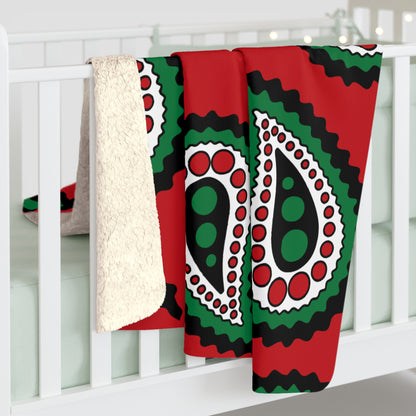 Western Sahara Retro Paisley Blanket Throw