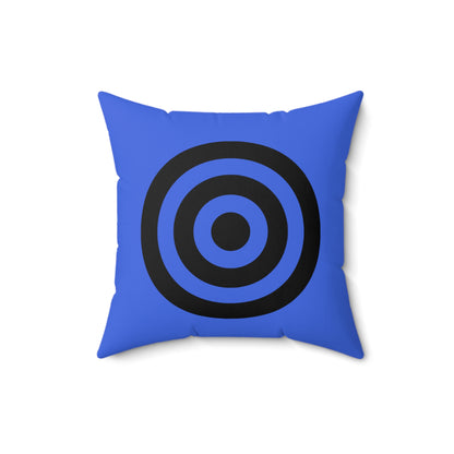 Royal Blue, Black Retro Target Cushion Pillow
