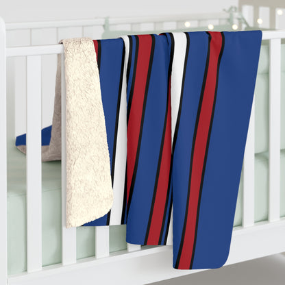 Caribbean Netherlands Retro Stripes Blanket Throw