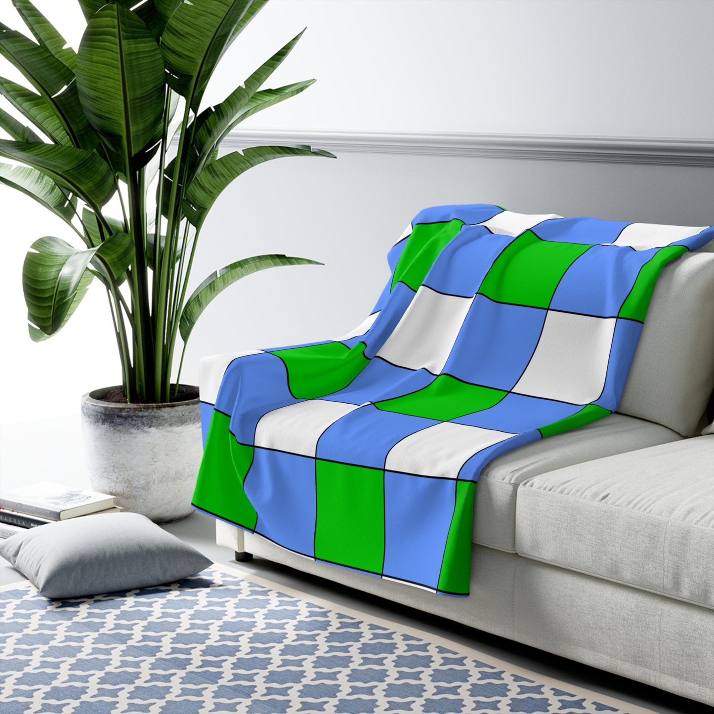 Djibouti Retro Check Blanket Throw