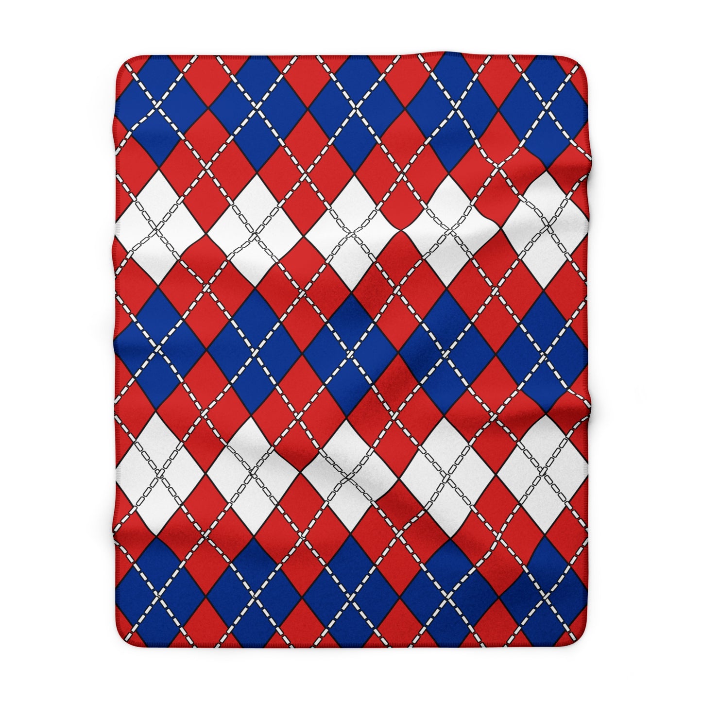 Bouvet Island Retro Argyle Blanket Throw