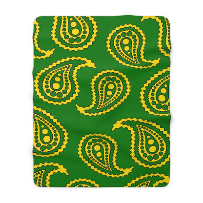 Cocos Islands Retro Paisley Blanket Throw