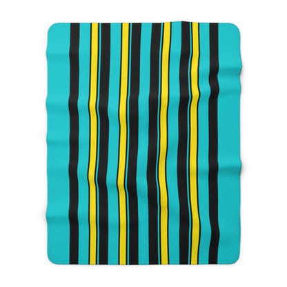 Bahamas Retro Stripes Blanket Throw