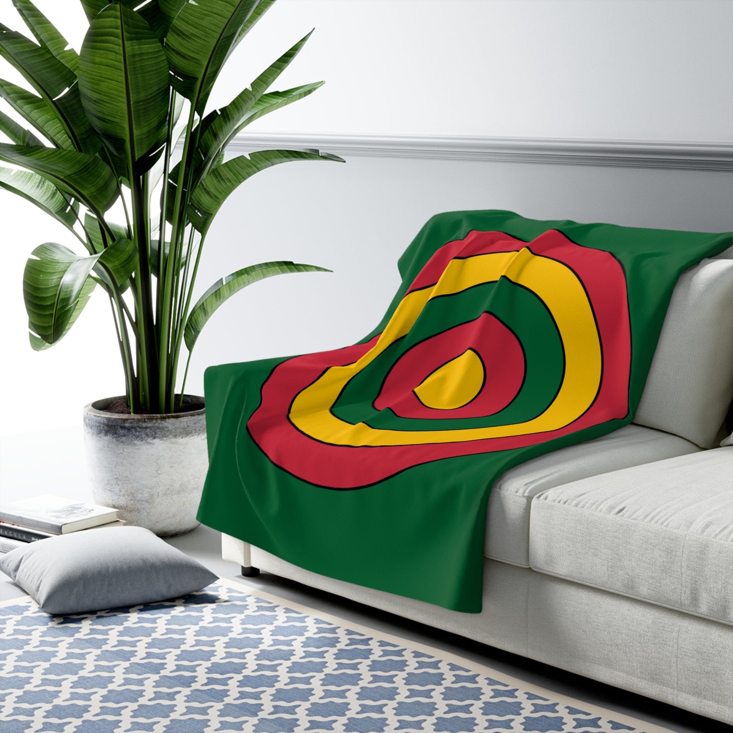 Mauritania Retro Target Blanket Throw