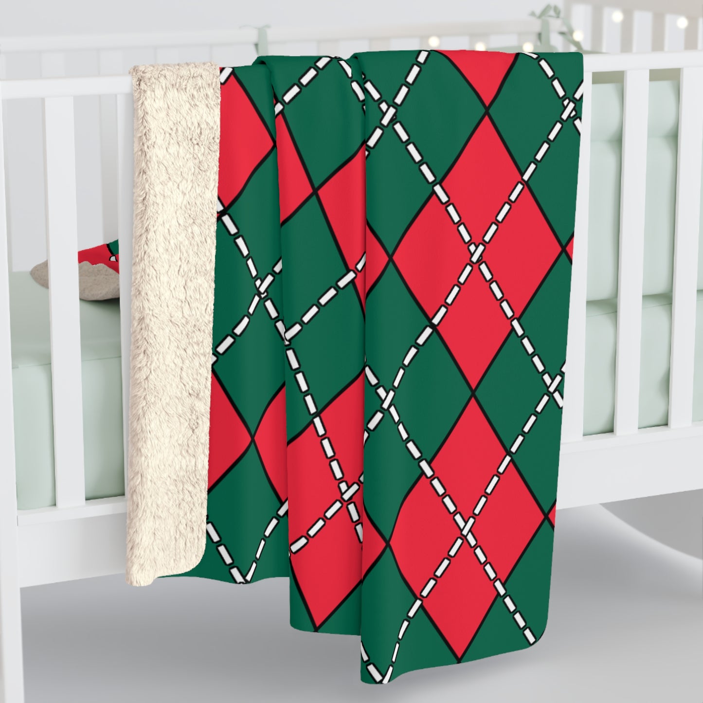 Bangladesh Retro Argyle Blanket Throw
