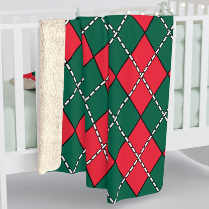 Bangladesh Retro Argyle Blanket Throw
