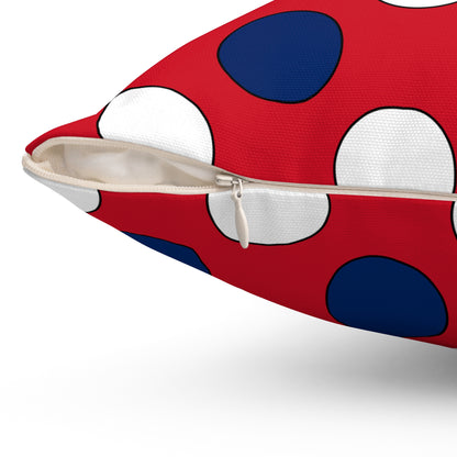 Lao Peoples Democratic Republic Retro Polka Dots Cushion Pillow