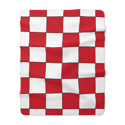 England Retro Check Blanket Throw