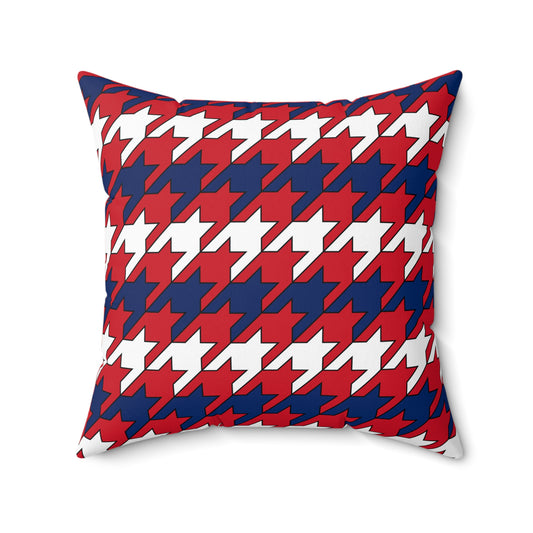 Lao Peoples Democratic Republic Retro Houndstooth Cushion Pillow