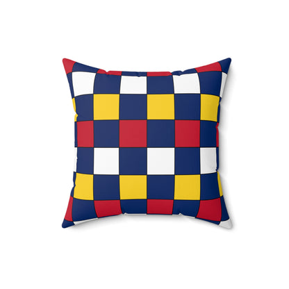 Turks And Caicos Islands Retro Check Cushion Pillow