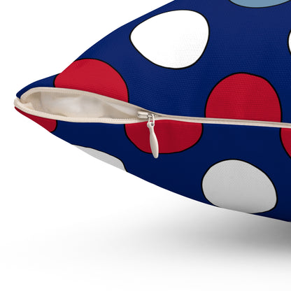 Falkland Islands Retro Polka Dots Cushion Pillow