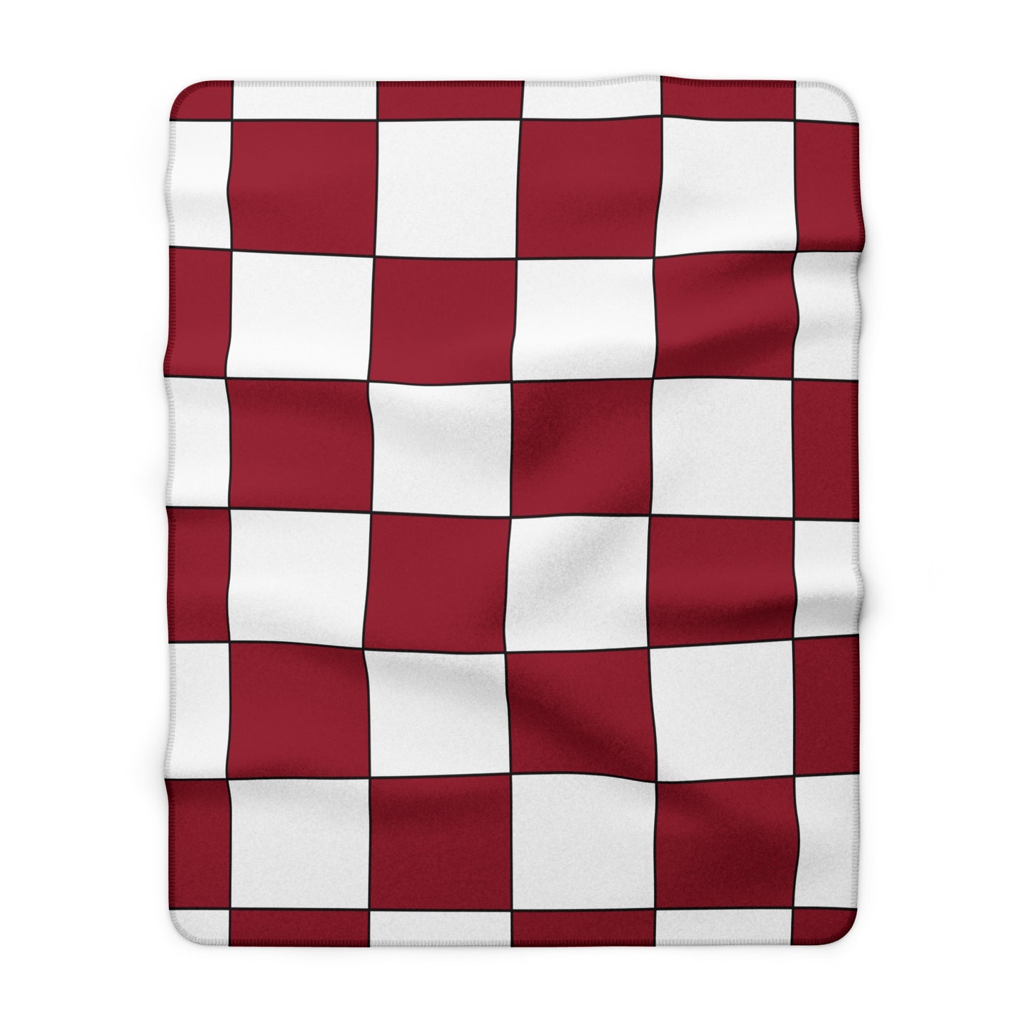 Latvia Retro Check Blanket Throw