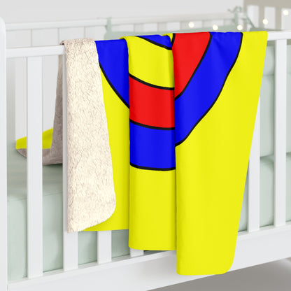 Yellow, Blue, Red Retro Target Blanket Throw