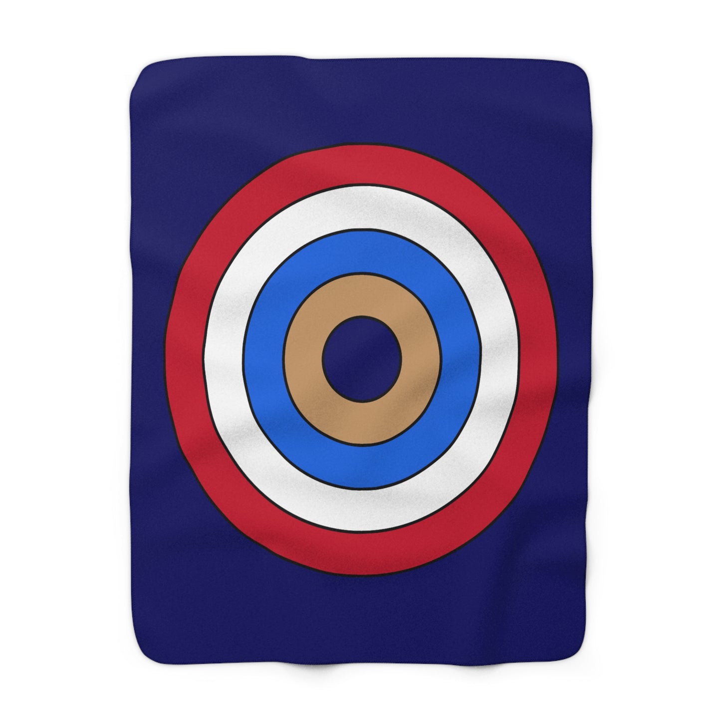 Tristan Da Cunha Retro Target Blanket Throw