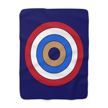 Tristan Da Cunha Retro Target Blanket Throw