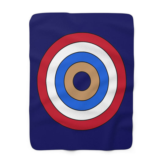 Tristan Da Cunha Retro Target Blanket Throw