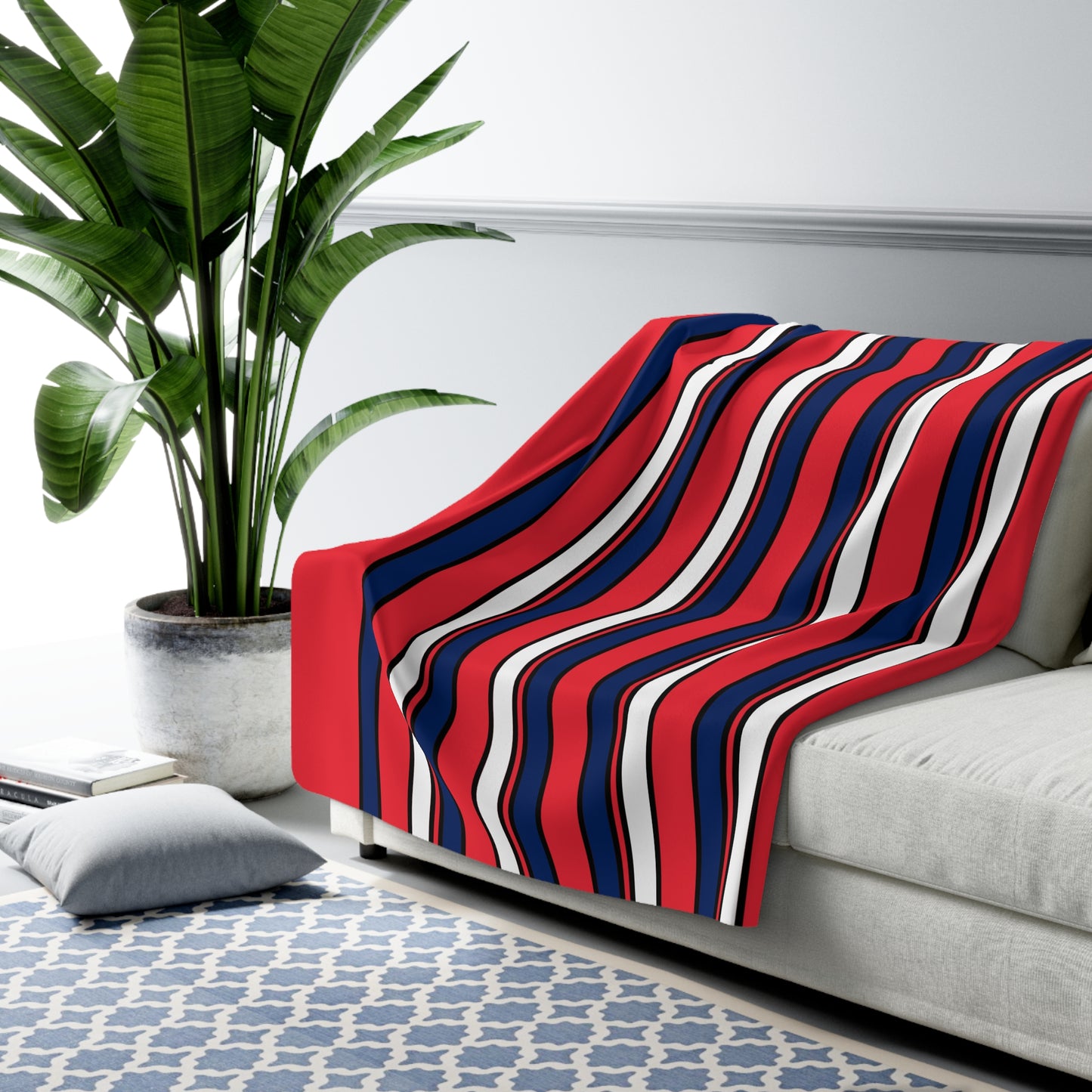 Norway Retro Stripes Blanket Throw