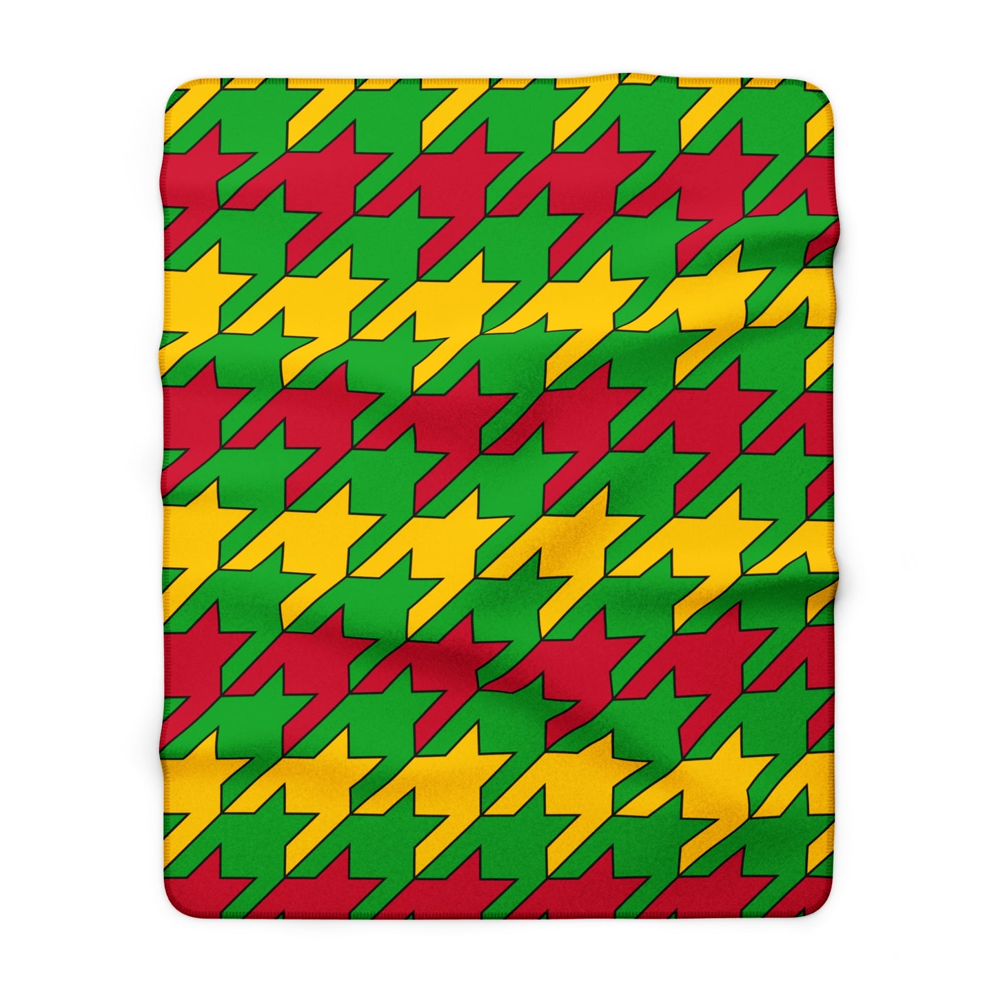 Sao Tome And Principe Retro Houndstooth Blanket Throw
