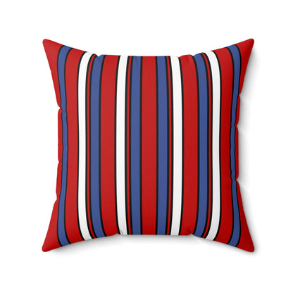 Democratic Peoples Republic Of Korea Retro Stripes Cushion Pillow