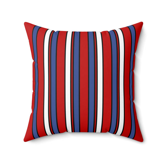 Democratic Peoples Republic Of Korea Retro Stripes Cushion Pillow