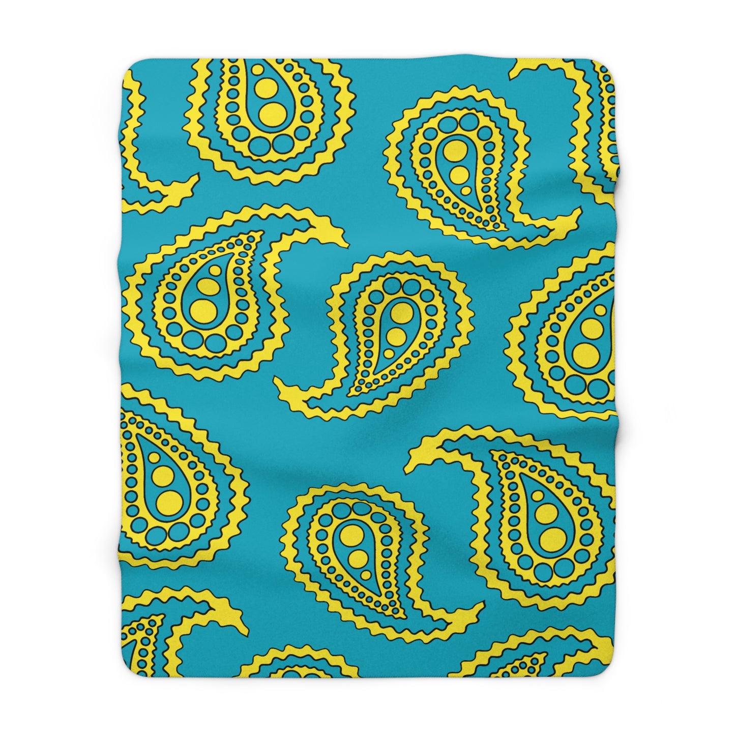 Kazakhstan Retro Paisley Blanket Throw