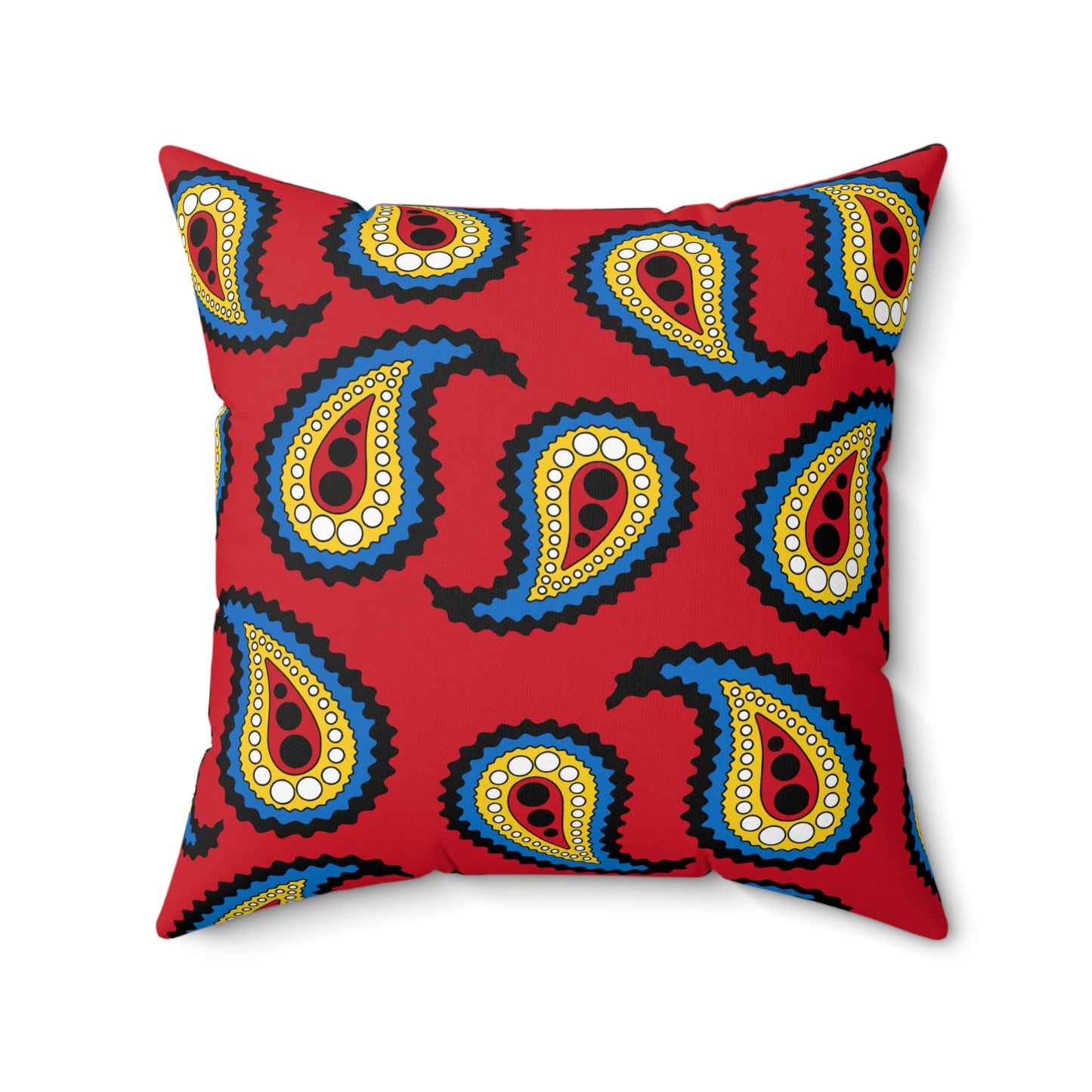Antigua And Barbuda Retro Paisley Cushion Pillow