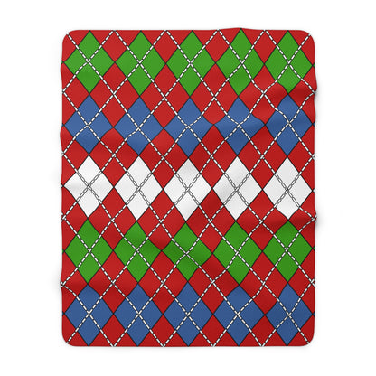 Namibia Retro Argyle Blanket Throw