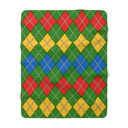 Ethiopia Retro Argyle Blanket Throw