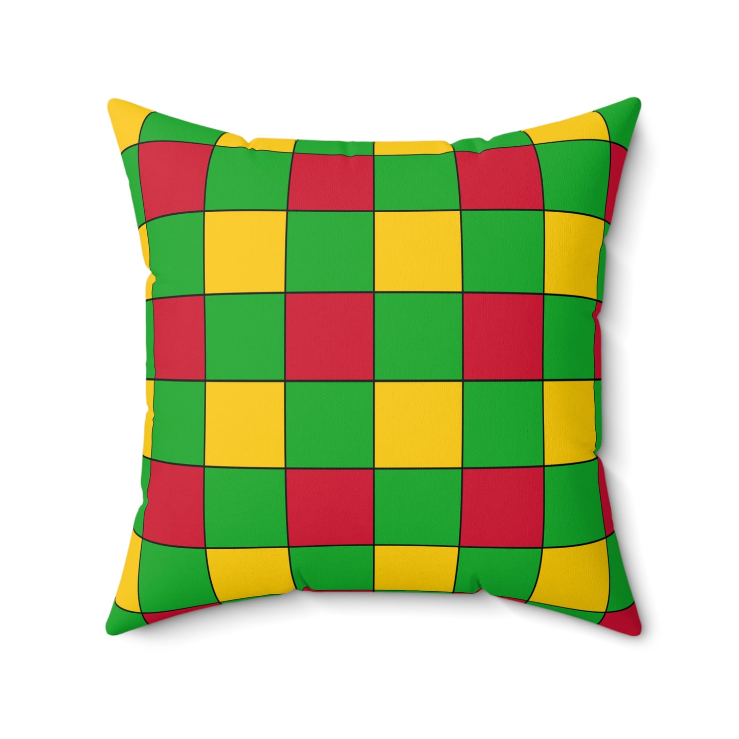 Sao Tome And Principe Retro Check Cushion Pillow