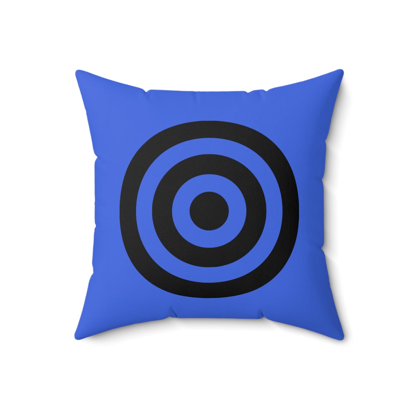 Royal Blue, Black Retro Target Cushion Pillow