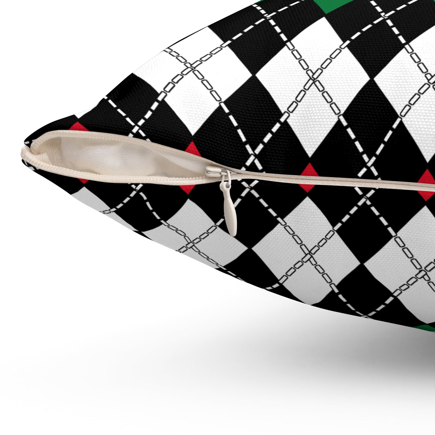 Syria Retro Argyle Cushion Pillow