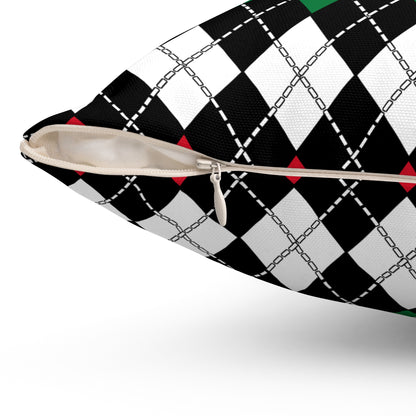 Syria Retro Argyle Cushion Pillow