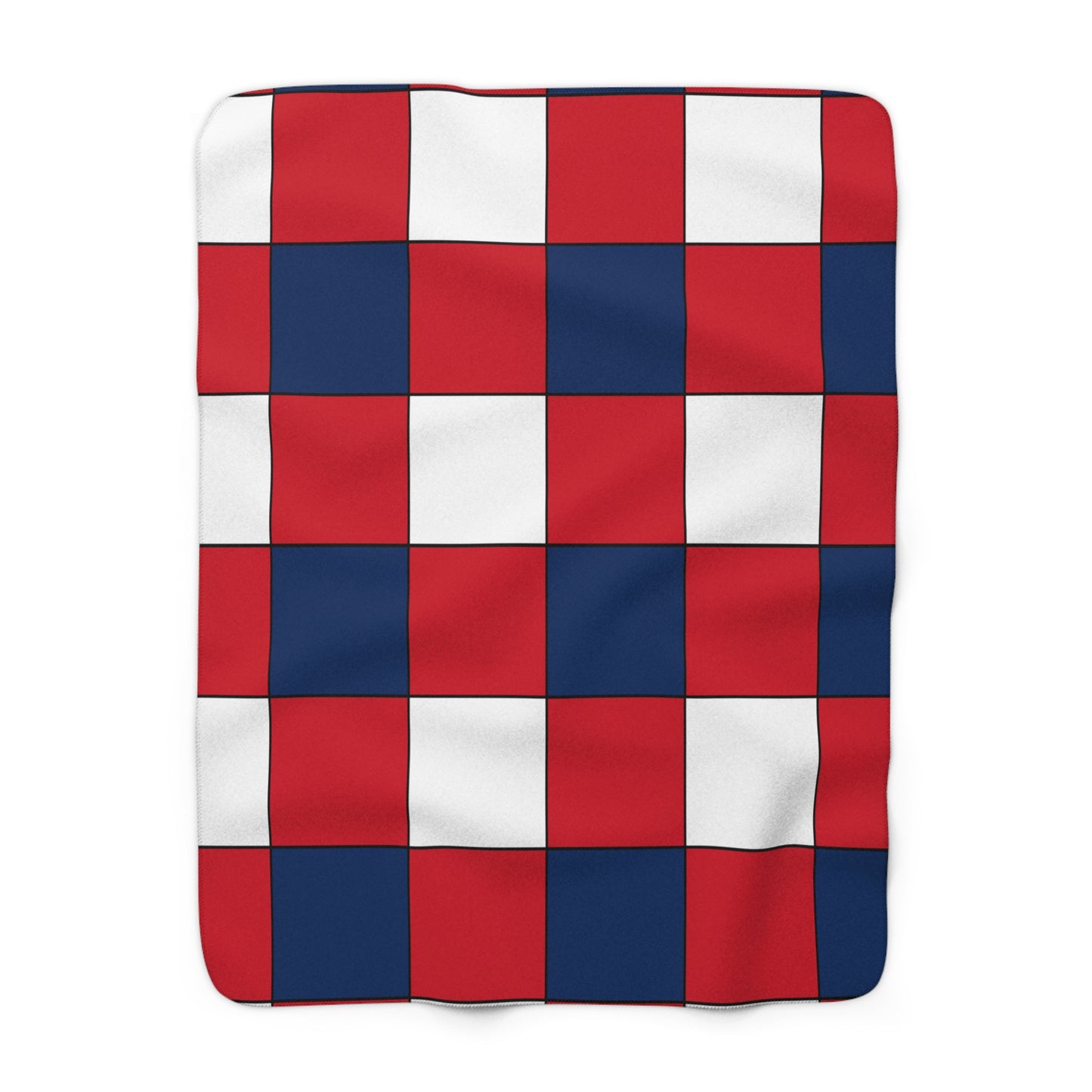Dominican Republic Retro Check Blanket Throw