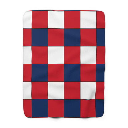 Dominican Republic Retro Check Blanket Throw